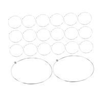 HEMOTON 20pcs Silver Stainless Steel Acoustic Guitar Strings Replacement Set for Beginners and Advanced Players, Enhances Sustain and Provides Accurate Tension, for Guitar Repair