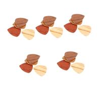 HEMOTON 20pcs Wooden Guitar Picks for Electric and Acoustic Guitars Portable Small Picks and Music Instrument Use