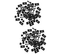 HEMOTON 20sets Guitar String Retainers Screws Electric Guitar Tension Guides String Trees for Bass and Easy Installation Accessories