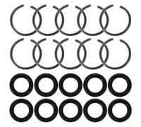 HEMOTON 24 Sets Impact Wrench Retaining Ring Kit Impact Wrench Socket Retainer Rings with O-ring Iron and Rubber for Socket Mechanical Assembly and Automotive Repair Random Color