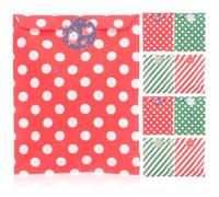 HEMOTON 24pcs Christmas Paper Candy Bags with Cartoon Design, Paper Snack Bags to Keep Bakery Fresh, for Christmas Party Gift Wrapping and Holiday Treats