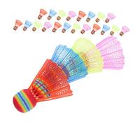 HEMOTON 24pcs Colorful Badminton Shuttlecocks with Oversized Head for Easy Hitting Lightweight Foam Plastic Design for Stable Flight Indoor Outdoor Sports Training