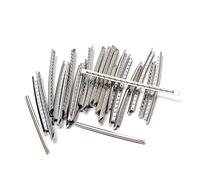 HEMOTON 24pcs Metal Guitar Fret Wire High Strength Replacement for Electric Bass and Acoustic Guitars for Building and Repair