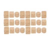 HEMOTON 24pcs Miniature Hay Bales for Decorating in Khaki Wood Material, Authentic Haystack Shape with Three Styles Included, Versatile Decoration for Model Projects and Farm Decor