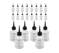 HEMOTON 24pcs Oil Based Permanent Marker Ink Refill 25ml with Vivid Pigment Formulation for DIY and Industrial Marking, Black Plastic Fluid Suitable for Hot Summers and Cold Winters