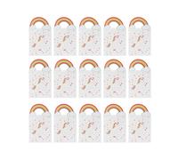 HEMOTON 24pcs Paper Bags with Square Bottom for Small and Snacks, Easy Stand up Design, for Unicorn Theme Party or Shower Gift Wrapping