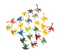 HEMOTON 24pcs Tiny Plastic Frog Figurines PVC Miniature Frog Statues for Garden Desktop Educational Nature Realistic Animal Ornaments for Collectors