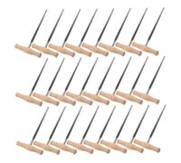 HEMOTON 24pcs Violin Peg Tools Wooden Handle Taper for Violin Peg Hole Repair Ukulele String Shaft Cutting Tool