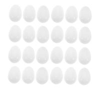 HEMOTON 25pcs Realistic Plastic Parrot Fake Eggs for Hatching Simulation Reusable Artificial Bird Eggs for Breeders and Aviary Nest Management Compatibility with Parrots and Pigeons