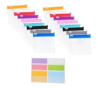 HEMOTON 27 Pcs Weekly Pill Pouch Bags Zippered Self Seal Tablet Organizer Set with 5 Label Sheets Travel Medicine Storage for Small Items and Pills