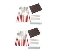 HEMOTON 28pcs Guitar Repair Tool Kit Grinding Stone Sponge and Nut Files Essential Bass and Guitar Maintenance Polishing Frets and Nut Adjustments