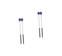 HEMOTON 2pairs Medium Yarn Marimba Mallets for Percussion Instruments Beech Handle for Xylophone and Glockenspiel