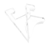 HEMOTON 2pcs Acrylic Easel Stand for Photo Frames and Flat Ornaments 4.5x10cm Thick 10mm Desktop Display Holder for Crafts, Certificates, and Decorations