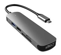 HEMOTON 2pcs Aluminum Alloy Usb Hub Type-c Ethernet Docking Station Port Expansion for Laptop Smartphone