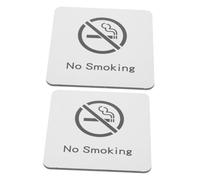 HEMOTON 2pcs Aluminum Safety Signs for Business Office Restaurant Wall Decor Easy to Install with Graphics and Strong Visual Impact