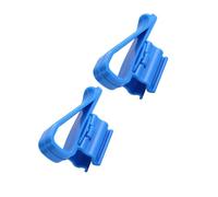 HEMOTON 2pcs Aquarium Hose Holder Clips Blue Water Pipe Clamp for Fish Tank Filter Pump Fixing Sliding Design for Thick Tubes Compact for Buckets and Tanks Cleaning Aid