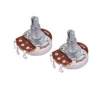 HEMOTON 2pcs Audio Taper Potentiometer for Electric Guitars Long Knurled Split Shaft Volume and Tone Control Durable and Sturdy Replacement Parts Silver