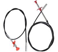 HEMOTON 2pcs Bendable Drain Grabber Tool for Shower and Sink Drains Made of Steel and PP Efficiently Removes Hair and Other Blockages