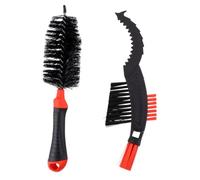 HEMOTON 2pcs Bike Chain Cleaning Kit with Non-slip Handle Scrubber and Gear Brush for Thorough Bicycle Chain and Transmission System Maintenance