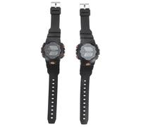HEMOTON 2pcs Black Student Digital Watches with Plastic Band, Time Display, Sports Style for Outdoor and Work Use, Kids Wrist Watches for Teenagers