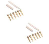 HEMOTON 2pcs Brass Acoustic Guitar Saddle and Nut Kit Bone Bridge Replacement Parts String Folk Instruments Enhanced Tone and Resonance for Acoustic Guitar Upgrades