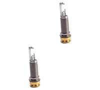 HEMOTON 2pcs Brass Threaded Cylinder Jack Socket Dual Channel Guitar Bass End Pin for Enhanced Sound Quality and Easy Installation