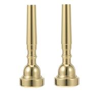 HEMOTON 2pcs Brass Trumpet Mouthpiece Replacement Parts for Beginners Professionals Fits Various Models Durable Comfortable Design for Rich Tone for Concerts Bands