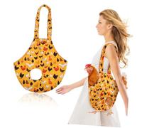 HEMOTON 2pcs Canvas Pet Chicken Carrier Bag with Comfortable Leg Openings and Convenient Handle Stylish Poultry Sling for Hen Rooster Duck Travel and Outdoor Use