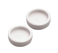 HEMOTON 2pcs Ceramic Round Feeding Bowls Anti-escape Shrimp Food Dish for Small Reptiles and Crawling Pets 9.5x9.5x3cm Water and Food Basin for Pet Terrariums