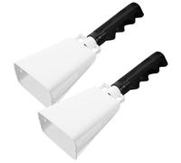 HEMOTON 2pcs Cheering Cow Bells Handle for Sports Events Parties and Farm Use Loud Hand Percussion Instrument for Football Concerts Weddings and Celebrations