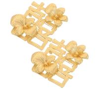 HEMOTON 2pcs Chinese Wedding Flower Pin Floral Brooch for Women Dresses and Men Suits Lapel Pins Retro Boutonniere Wedding Party Accessories