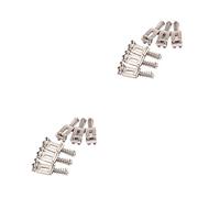 HEMOTON 2pcs Chrome Material Tremolo Bridge Saddles for Electric Guitar Replacement Parts