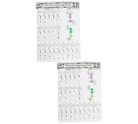 HEMOTON 2pcs Clarinet Chord Diagrams Practice Chart Chart for Beginners Clarinet Chord Learning Reference