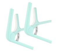 HEMOTON 2pcs Clip Tuner Guitar Capos Guitar Clamp for Acoustic Electric Spring Tension Antislip Feature