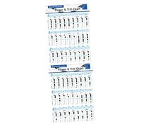 HEMOTON 2pcs Coated Flute Chord Chart for Beginners Recorder Fingering Guide for Easy Practice and Reference and Safe Materials for Classroom and Personal Use
