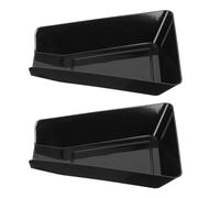 HEMOTON 2pcs Coffee Beans Storage Plates Black Plastic Reusable Dessert Shop Display Tray with Bean Shovel Function Not Easy to Deformation for Home and Cafe Use