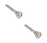 HEMOTON 2pcs Copper Trumpet Mouthpiece Silver-plated Model for Trumpet Performance for High Register Playing Compatible