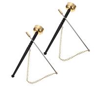 HEMOTON 2pcs Craft Buddhist Yin Qing Dharma Ritual Utensil Temple Accessory Bell