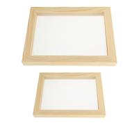 HEMOTON 2pcs DIY Wooden Paper Making Frame Small Medium Handmade Craft Mesh Mold Stable for Papermaking Art Projects and Quilling Paper Crafts
