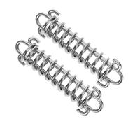 HEMOTON 2Pcs Dog Leash Extender Shock Absorbing Spring Heavy Duty Stainless Steel Buffer for Large Dogs Camping Tents and Outdoor Activities Tension Springs
