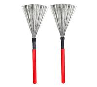 HEMOTON 2pcs Drum Brush for Jazz Drums Professional Steel Wire Instrument Accessories Wooden Handle for Drummers and Live Performances
