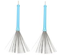 HEMOTON 2pcs Drum Stainless Steel Wire Brush Special Retractable Jazz Drum Brush for Percussion Steel Wire Accessories