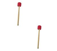 HEMOTON 2pcs Drumstick for Bass Drum Wood Handle Big Drum Hammer Taiko Drumstick Thicker Padding