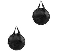HEMOTON 2pcs Dumb Drum Carrying Case Bag Oxford Cloth Material Capacity for Dumb Drum Practice Pad Storage Portable Holder for Gig Use