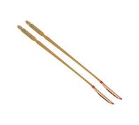 HEMOTON 2pcs Ebony Head Yangqin Dulcimer Bamboo Sticks Professional Musical Instrument Supplies Elastic Dulcimer Jean Bamboo for Yangqin Accessories