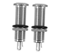 HEMOTON 2pcs Electric Guitar Jack Socket Pins Barrel Jack for Guitar Accessories Metal Endpin Plug Output for Electric and Bass