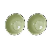 HEMOTON 2pcs Enamel Bowl Glass Dessert Bowls Food Containers with Lids Mixed Veggies Water Pitcher with Lid Glass Noodles Dining Table Decor Ceramic Dinner Plates Camping Tray