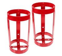 HEMOTON 2pcs Fire Extinguisher Metal Mount Holder with Heavy Duty Iron Brackets, Red Fire Safety Wall Mount for Rv and Location, Resists Wear and Tear, Space Optimisation