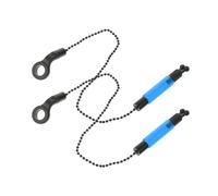 HEMOTON 2pcs Fishing Alarm Bite Indicators with Blue Lampshade, Portable Fishing Line Gear Alert, Silent Swing Tensioner for Sea and Freshwater Anglers