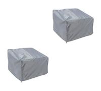 HEMOTON 2pcs Folding Boat Seat Cover Grey Silver Coated Oxford Material Durable Protection for Outdoor Folding Seats Lightweight Portable Boat Chair Cover for Rain Dust UV Shield